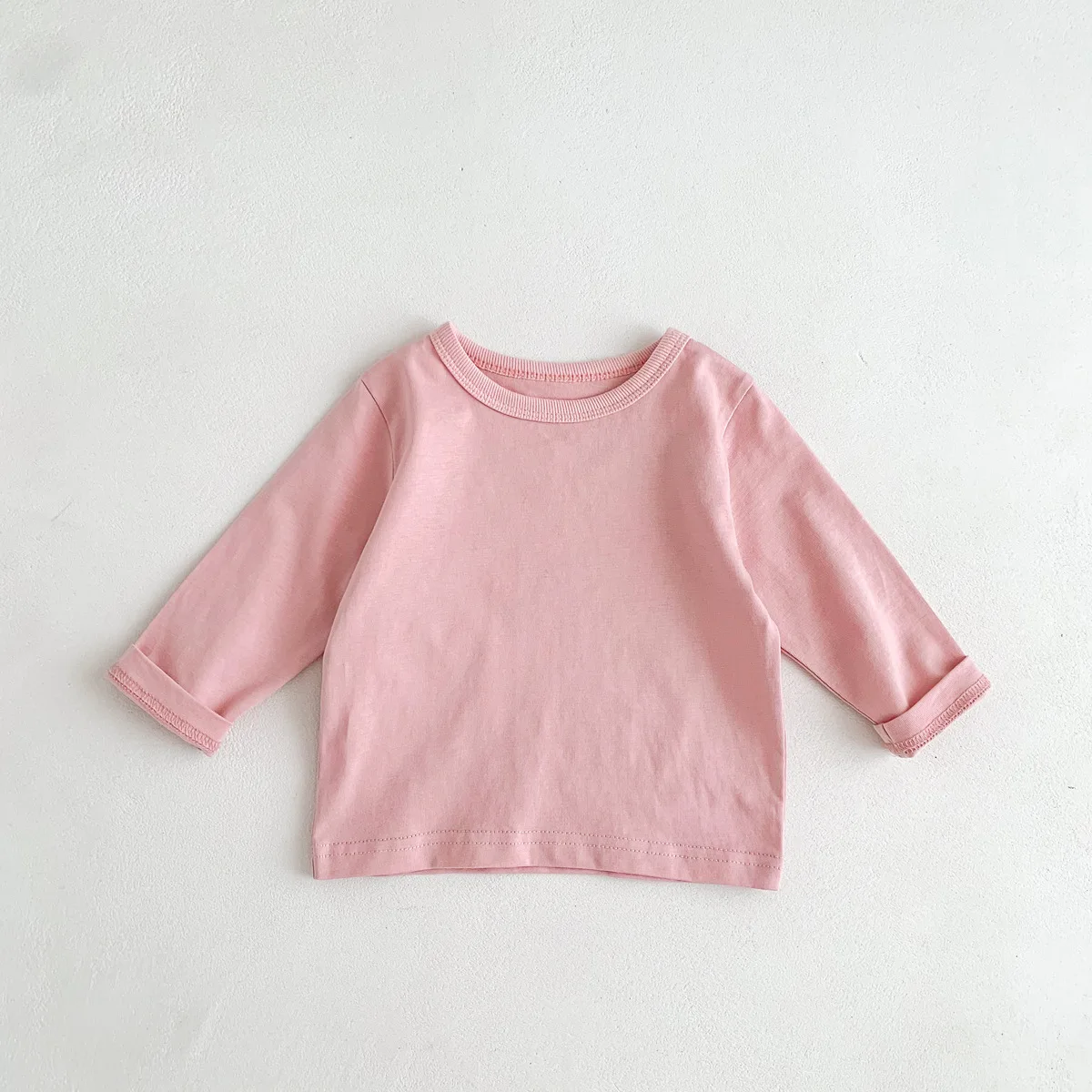 Infant Newborn Girls Boys Autumn Full Sleeve Striped Top Tees Kids Baby Casual Bottoming Shirts Toddler T-shirts Cotton Clothing