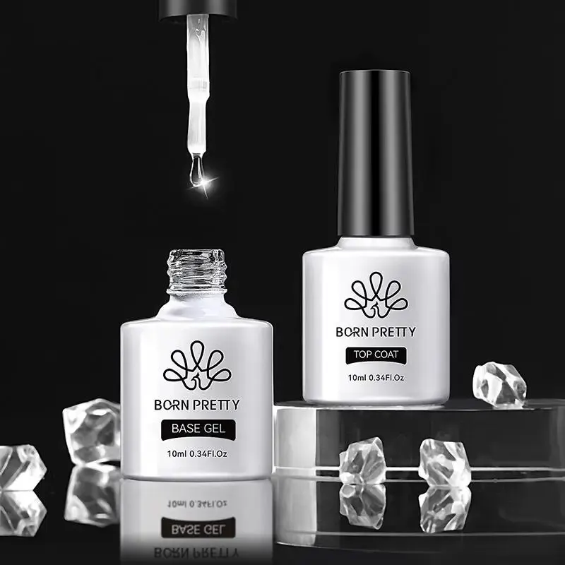 BORN PRETTY 3pcs Functional Gel Kit 10ml Base Gel Super Top Coat Acid-Free Primer for Semi Permanent UV Led Gel Varnish Soak Off