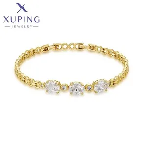 Xuping Jewelry Fashion Hot Selling Square Simple Earrings Stone Platinum Earring for Women Trendy Jewellery Gift X001256365