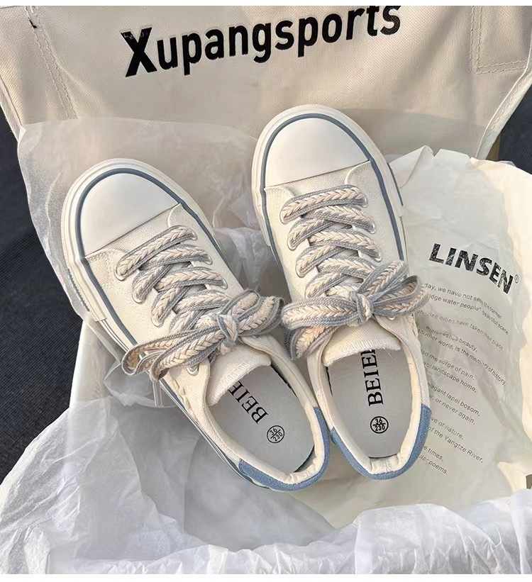 2023 New Spring Platform Vulcanized Shoes Fashion Women Canvas Shoe Casual Flat Sneakers Female Comfort Sneaker Zapatos Mujer