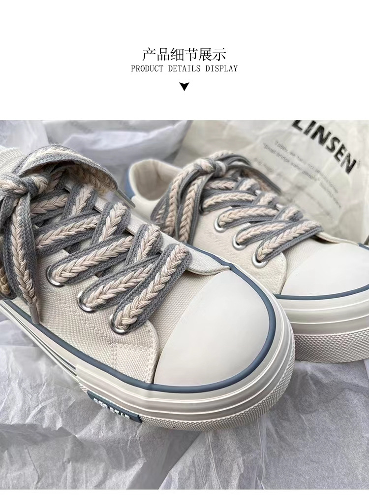 2023 New Spring Platform Vulcanized Shoes Fashion Women Canvas Shoe Casual Flat Sneakers Female Comfort Sneaker Zapatos Mujer