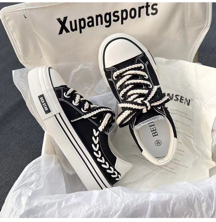 2023 New Spring Platform Vulcanized Shoes Fashion Women Canvas Shoe Casual Flat Sneakers Female Comfort Sneaker Zapatos Mujer