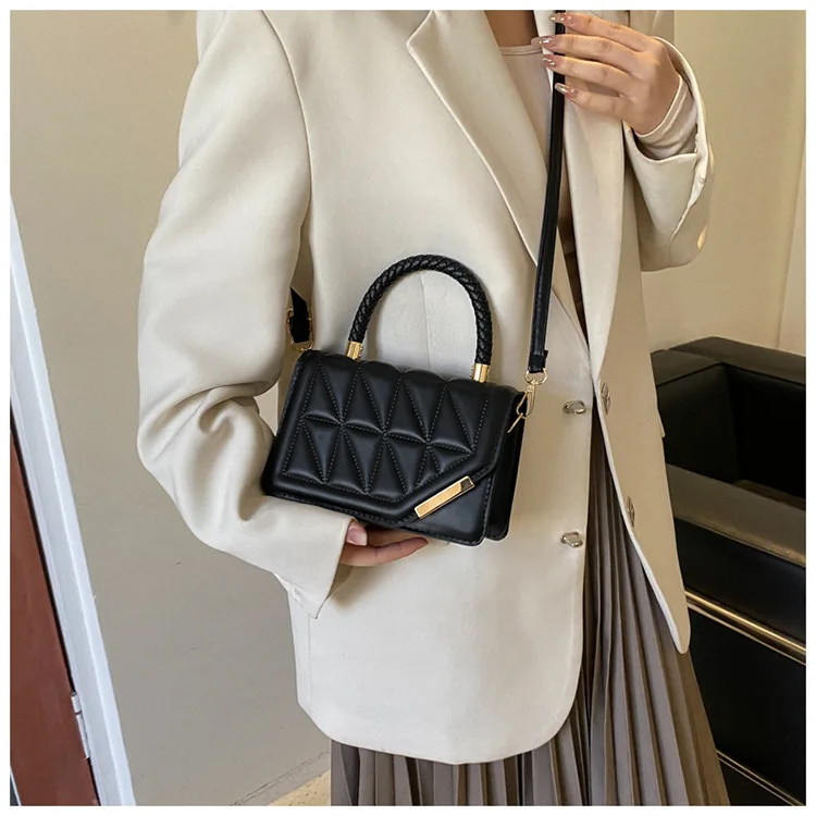 2026 New Fashion Shoulder Bag Plaid PU Leather Ladies Handbags Designer Crossbody Bags For Women