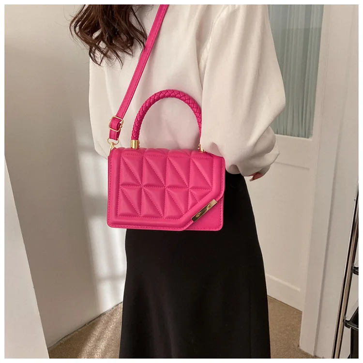 2026 New Fashion Shoulder Bag Plaid PU Leather Ladies Handbags Designer Crossbody Bags For Women