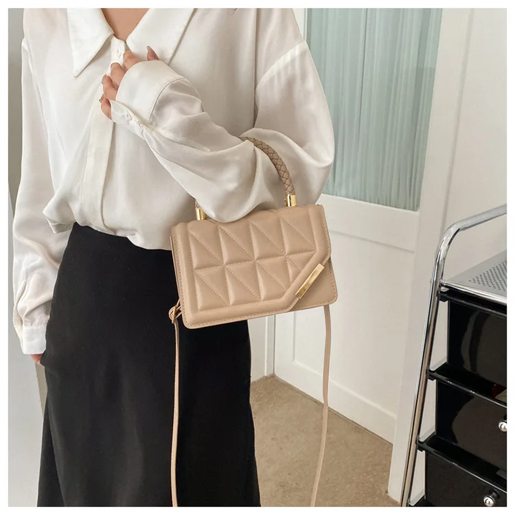 2026 New Fashion Shoulder Bag Plaid PU Leather Ladies Handbags Designer Crossbody Bags For Women