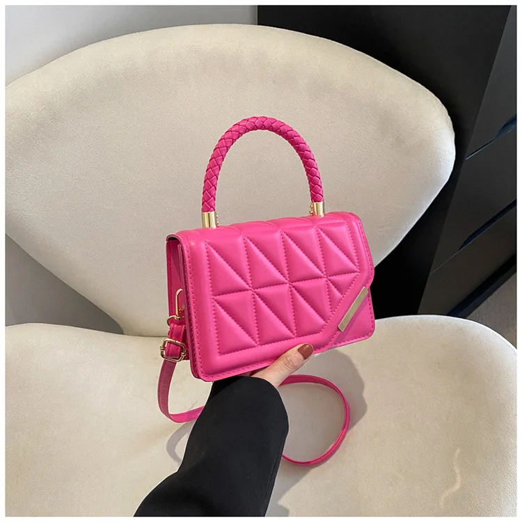 2026 New Fashion Shoulder Bag Plaid PU Leather Ladies Handbags Designer Crossbody Bags For Women