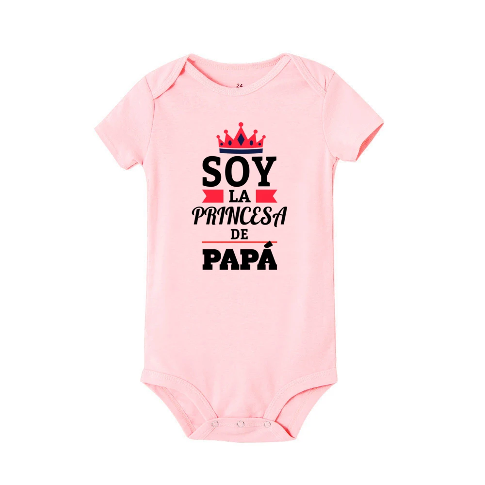 No Falling in Love I'm My Dad's Spanish Printed Baby Bodysuit Funny Newborn Jumpsuit Toddler Summer Clothes Infant Shower Gifts