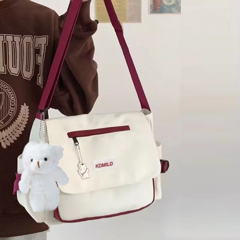 New Oxford Diagonal Cross Bags Youth Fashion Casual Version Ladies Canvas Shoulder Bag Solid Color Women Messenger Bags Bolsa