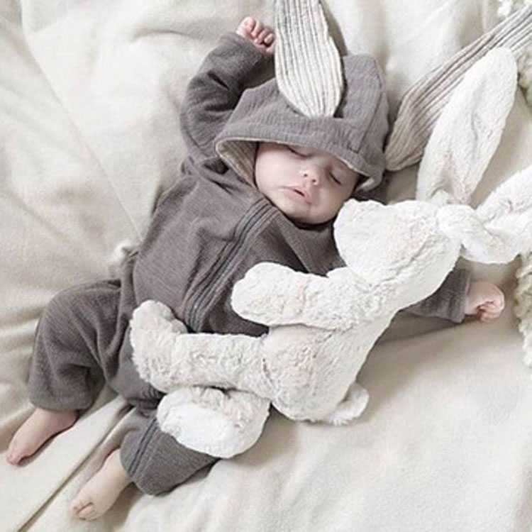 Cartoon Newborn Baby Clothes Boys Romper Long Sleeve Hooded Zipper Baby Girl Romper Spring & Autumn Infant Clothing 3-18 Months