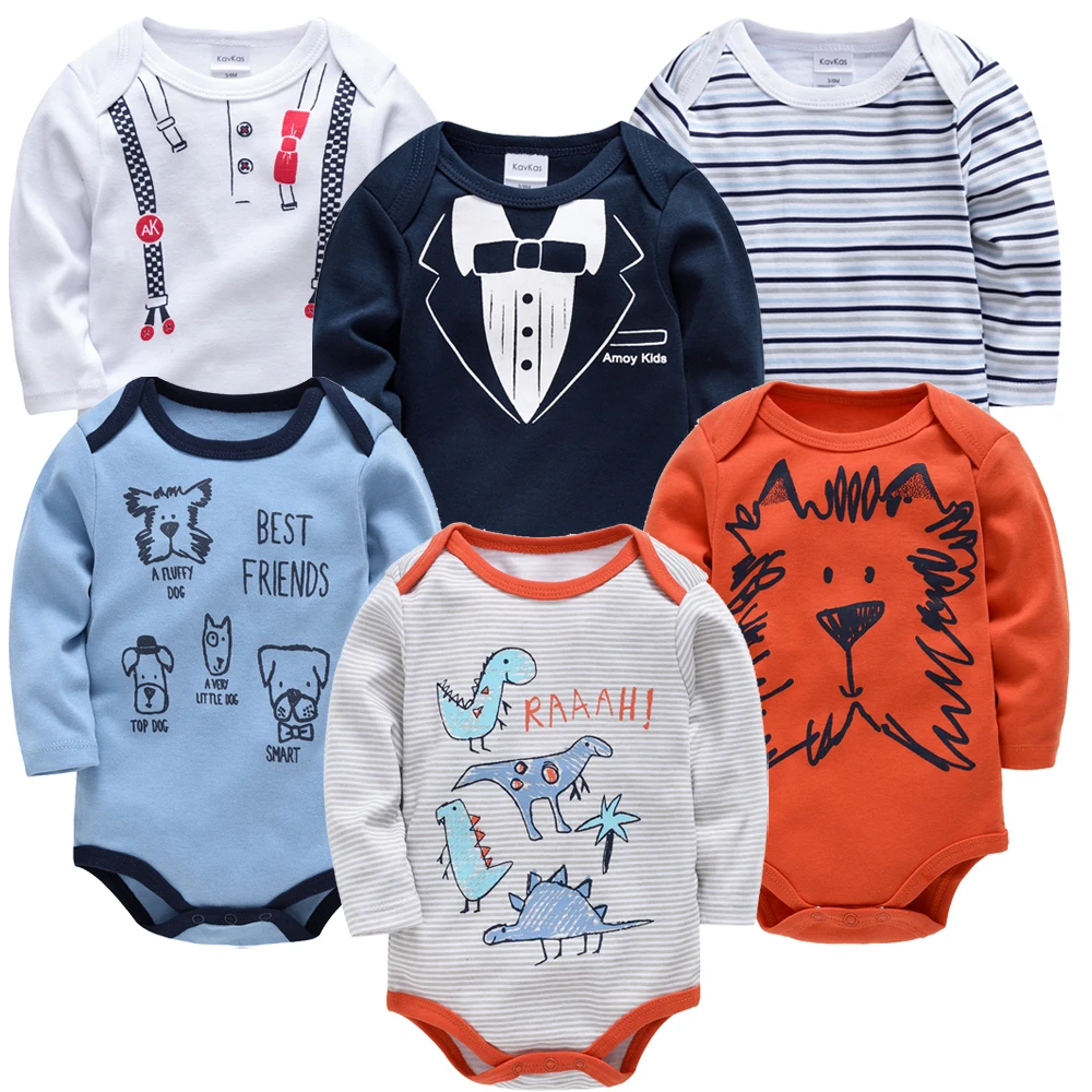 2026 Baby Bodysuit Long Sleeve Spring Autumn Girls Boys Clothes Body bebe Cartoon Printed 0-24 months Newborn Infant Outwear