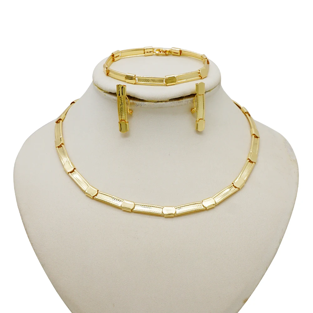 Luxury Choice Gold Color Women Jewelry Sets Necklace Earrings Bracelet Rings Sets Elegant Set Ethiopia Dubai Wedding Party Gifts