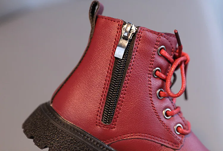 Rubber Boots for Children Boys Tide Boots Autumn Winter Warm Cotton Ankle Boots for Kindergarten Girls Kids Boots Double Zip New