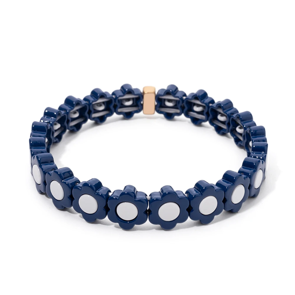 2023 New Design Bracelets Sets For Women Colorful Beads Elastic Bangle Handmade Boho Enamel Jewelry Gift
