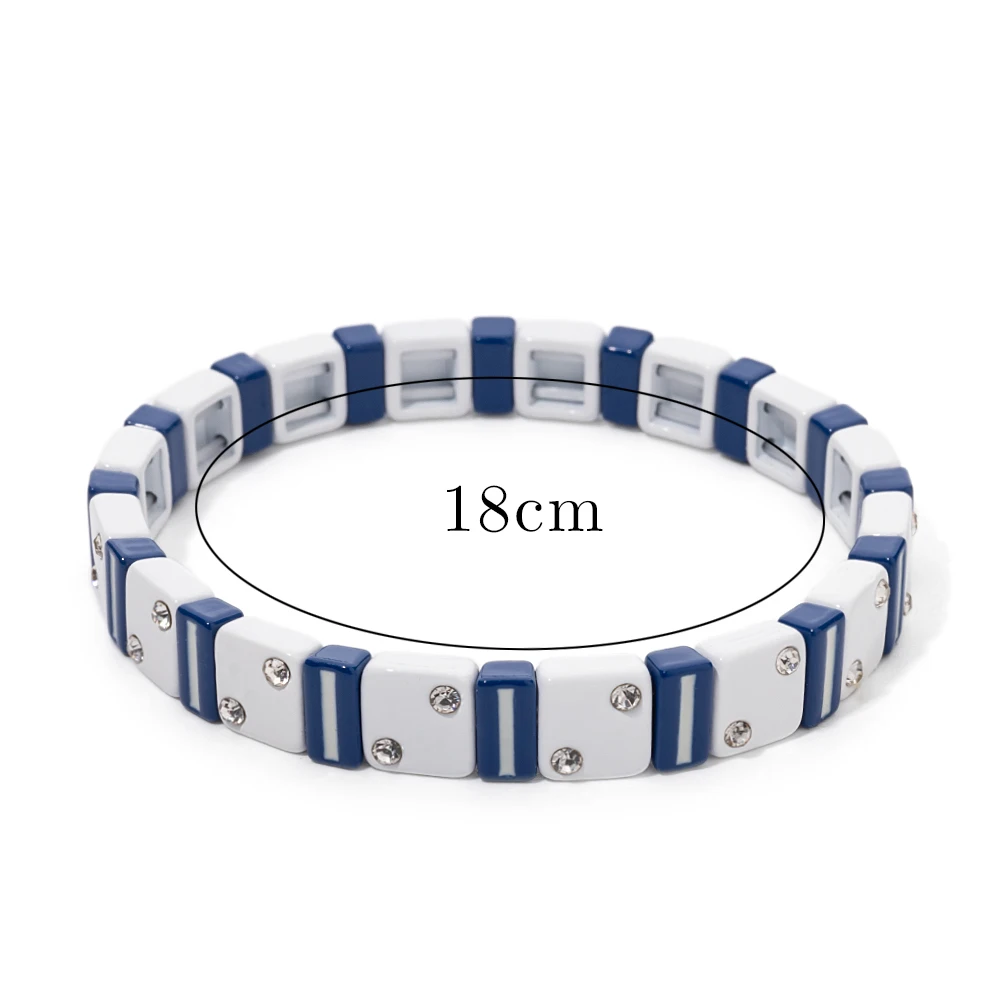 2023 New Design Bracelets Sets For Women Colorful Beads Elastic Bangle Handmade Boho Enamel Jewelry Gift