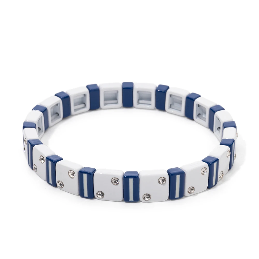 2023 New Design Bracelets Sets For Women Colorful Beads Elastic Bangle Handmade Boho Enamel Jewelry Gift