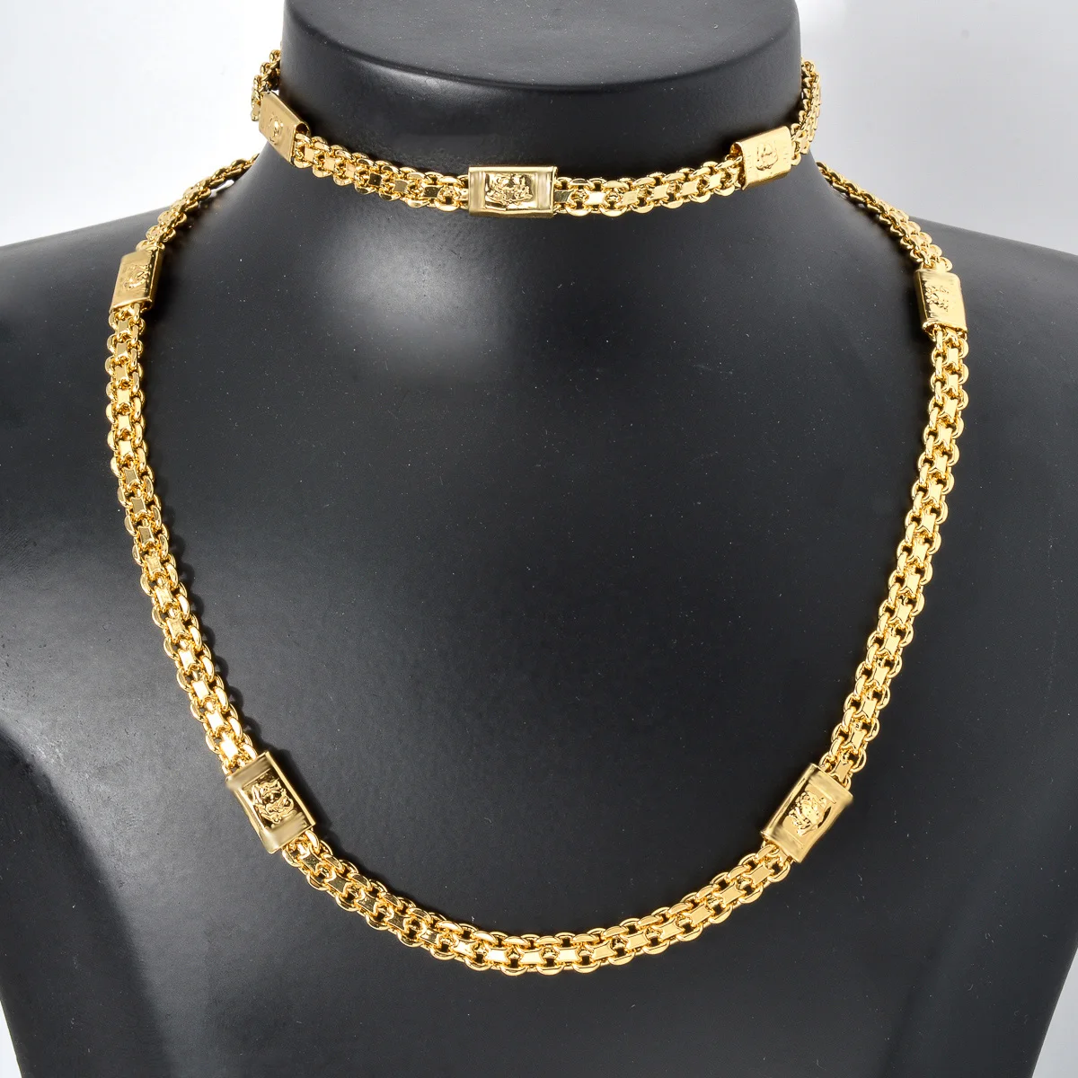 Italian Jewelry Set 18K Gold Plated Latest Design Women Men Copper Long Necklace  Dubai Gift Trendy Party Engagement Jewellery