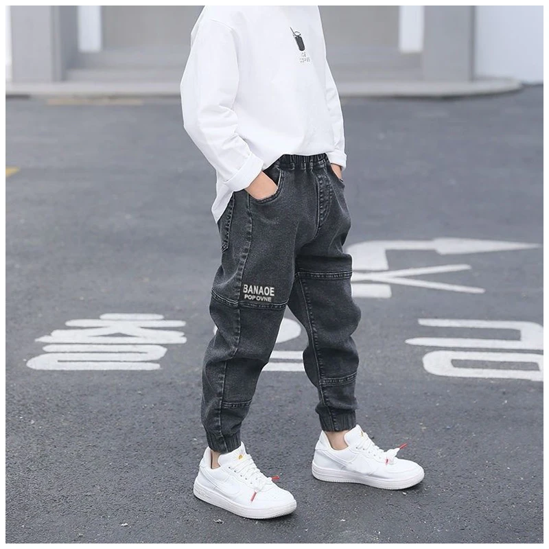 DIIMUU Kids Baby Boys Clothes Jeans Fashion Trousers Denim Pants 5-11 Years Children Wear Clothing Toddler Bottoms
