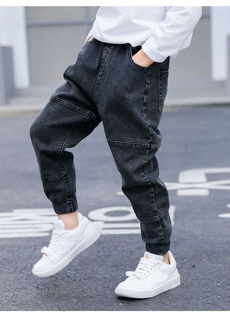 DIIMUU Kids Baby Boys Clothes Jeans Fashion Trousers Denim Pants 5-11 Years Children Wear Clothing Toddler Bottoms