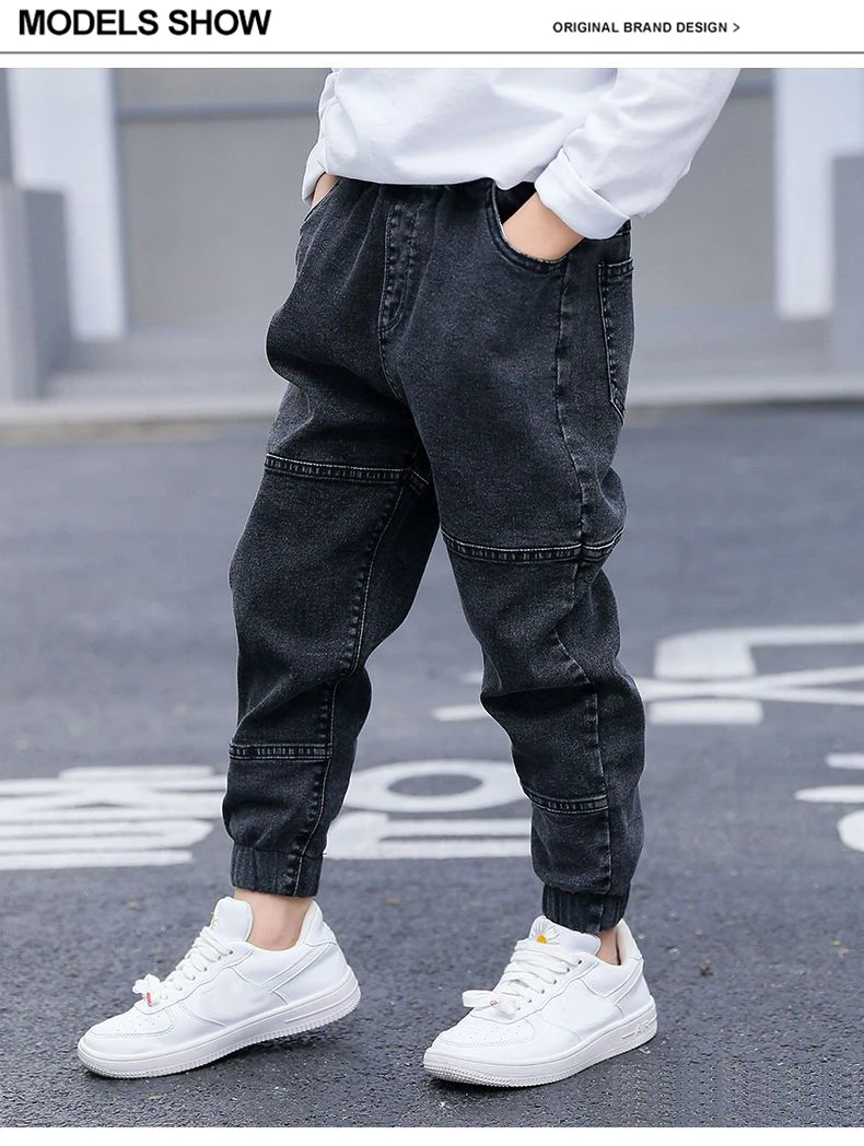 DIIMUU Kids Baby Boys Clothes Jeans Fashion Trousers Denim Pants 5-11 Years Children Wear Clothing Toddler Bottoms