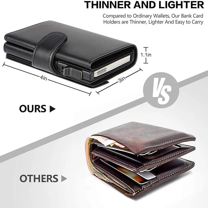 Rfid Genuine Leather Men Wallets Fashion Card Holder Trifold Wallet Money Bags Smart Slim Thin Coin Pocket Wallet Purse