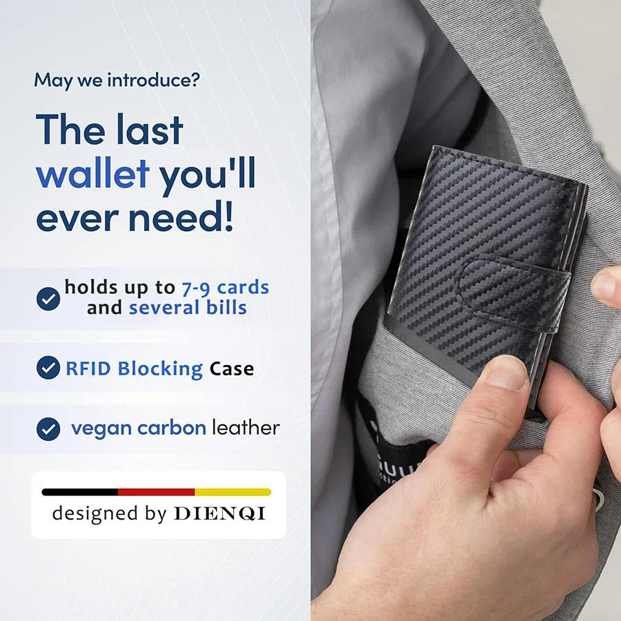 Rfid Genuine Leather Men Wallets Fashion Card Holder Trifold Wallet Money Bags Smart Slim Thin Coin Pocket Wallet Purse
