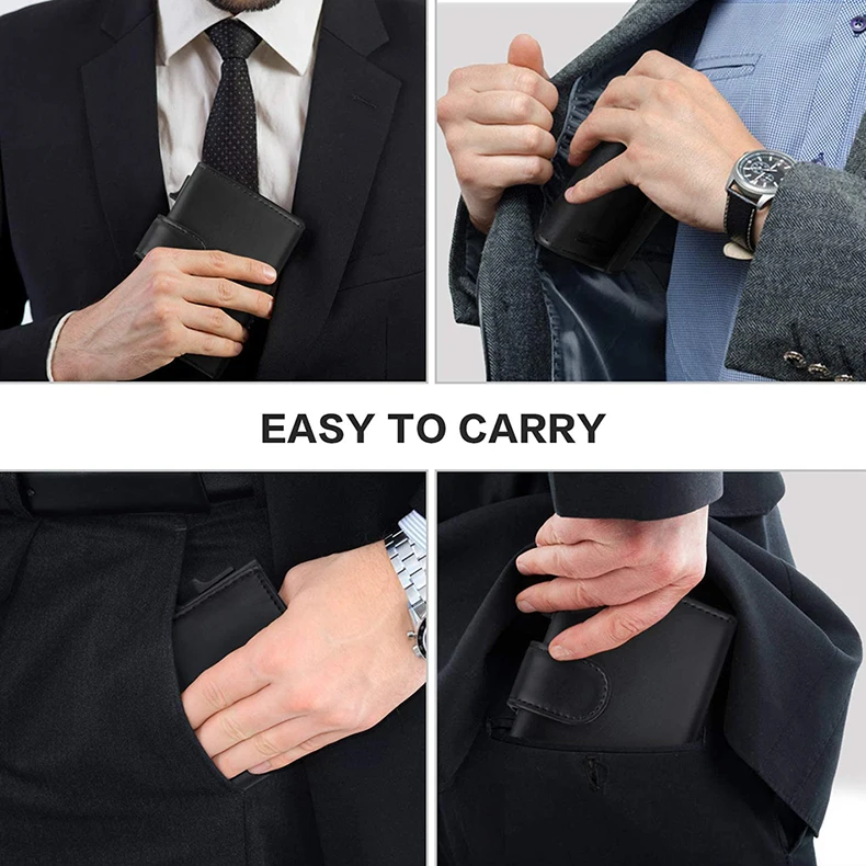 Rfid Genuine Leather Men Wallets Fashion Card Holder Trifold Wallet Money Bags Smart Slim Thin Coin Pocket Wallet Purse