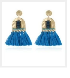 Badu Vintage Handmade Double Round Japanese Seed Beads Crochet Dangle Earrings for Women Christmas Jewelry Gift Wholesale