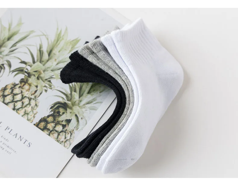 5 Pairs/Lot Summer New Children Cotton Socks Fashion Pure Black White Gray For 1-12 Years Kids Teen Student Baby Girl Boy Socks