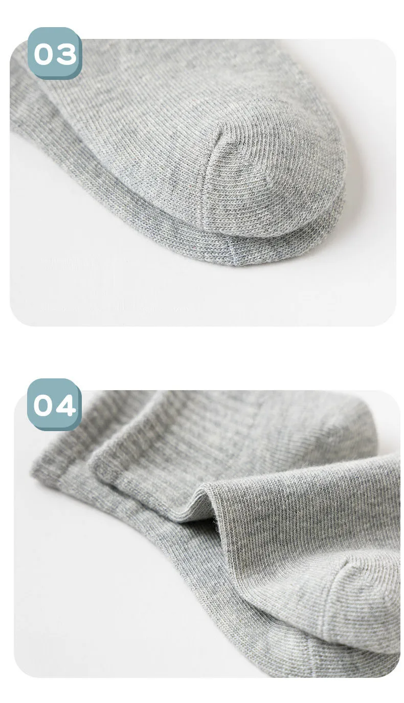5 Pairs/Lot Summer New Children Cotton Socks Fashion Pure Black White Gray For 1-12 Years Kids Teen Student Baby Girl Boy Socks