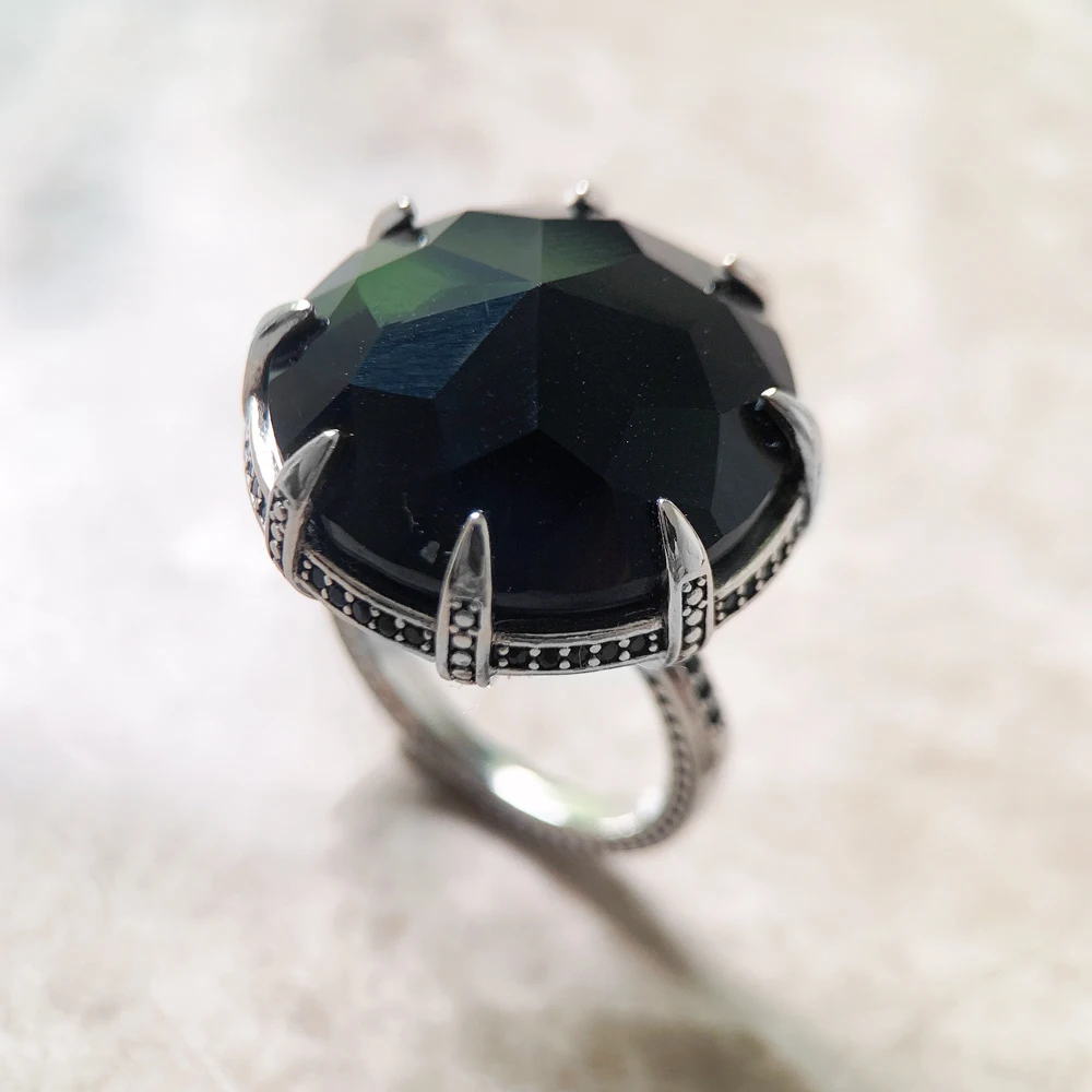 Cocktail Ring Claw,Brand New Europe Style Fine Jewerly For Women Vintage Gift In 925 Sterling Silver