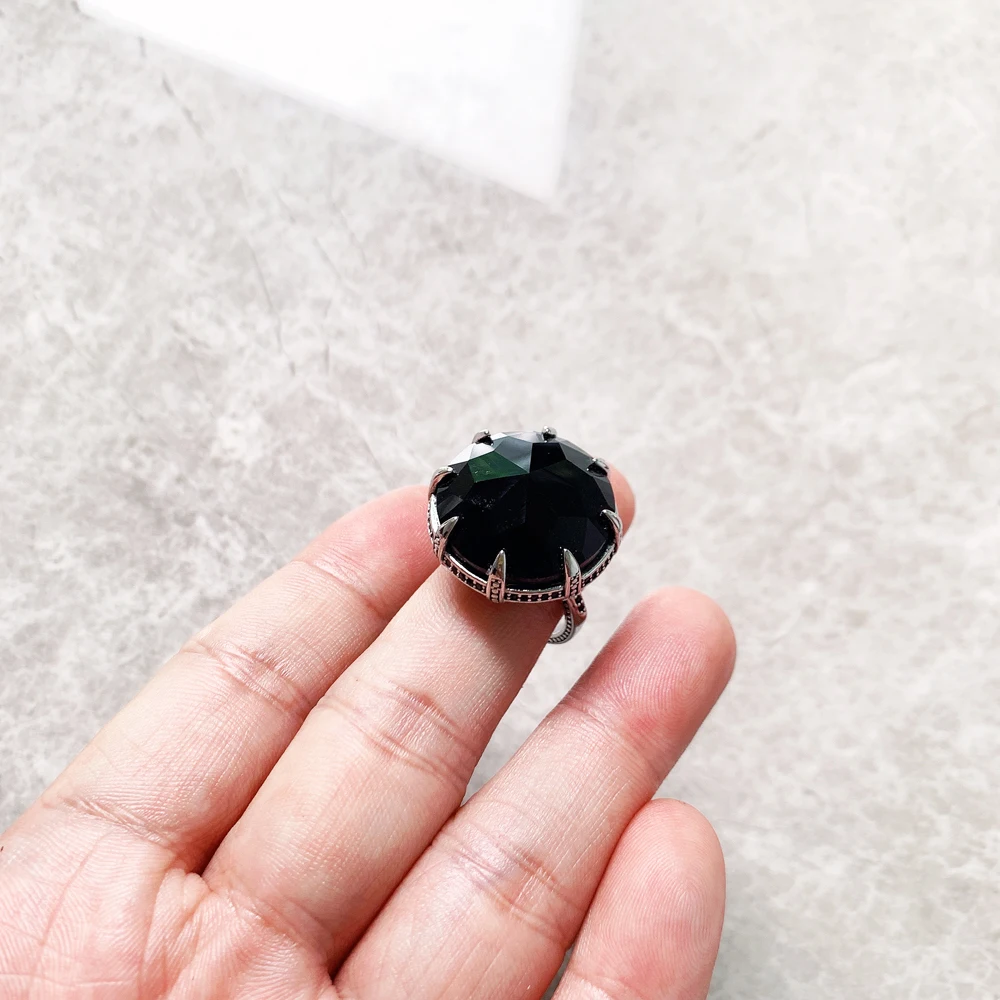 Cocktail Ring Claw,Brand New Europe Style Fine Jewerly For Women Vintage Gift In 925 Sterling Silver