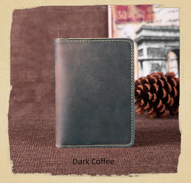 Unisex Genuine Leather Passport wallet Women Vintage Cow Leather Passport cover Wallet Men Credit Card Holder Travel Wallet