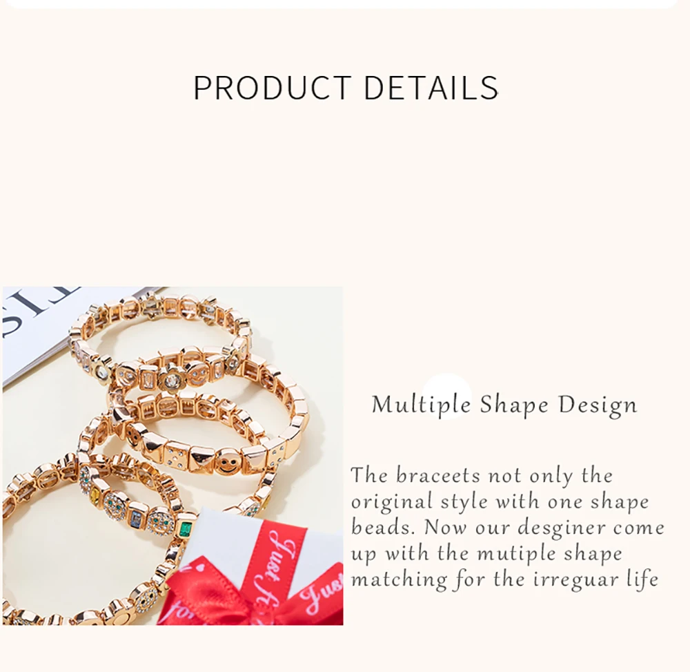 2023 Summer New Design Gold Color Braceets For Women Flower Charms Beaded Bangle Gift Boho Hand Happy Jewelry