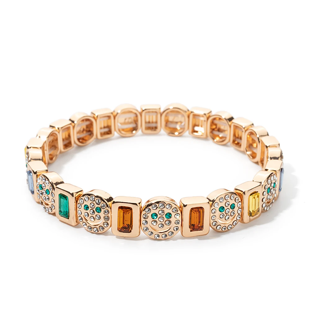2023 Summer New Design Gold Color Braceets For Women Flower Charms Beaded Bangle Gift Boho Hand Happy Jewelry