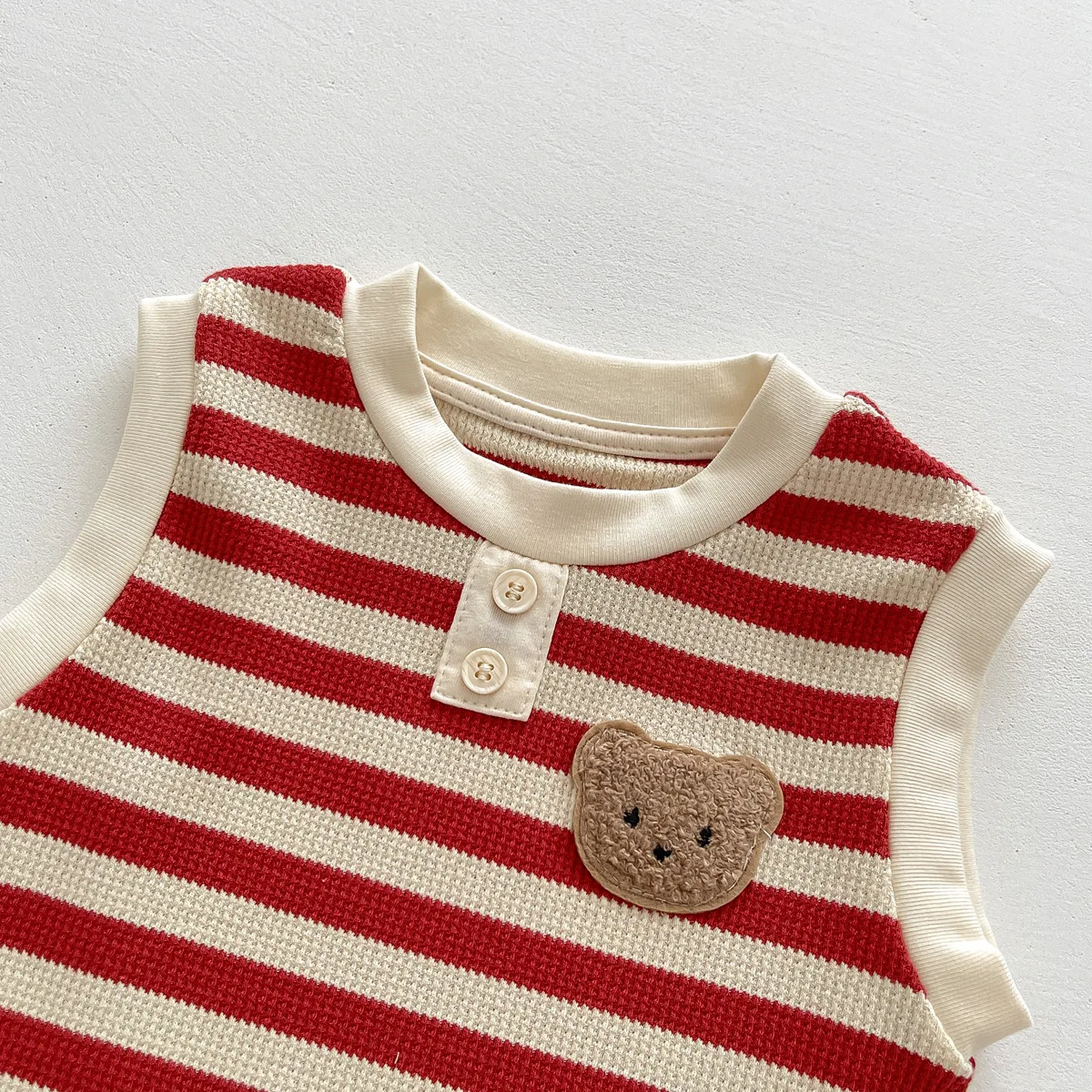 New 2023 Summer Sleeveless Knit Bodysuits Infant Baby Girls Boys One-pieces Kids Newborn Clothes- Ideal for Outdoor Activities
