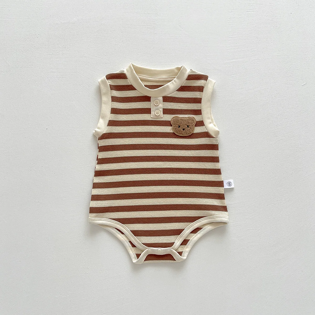 New 2023 Summer Sleeveless Knit Bodysuits Infant Baby Girls Boys One-pieces Kids Newborn Clothes- Ideal for Outdoor Activities