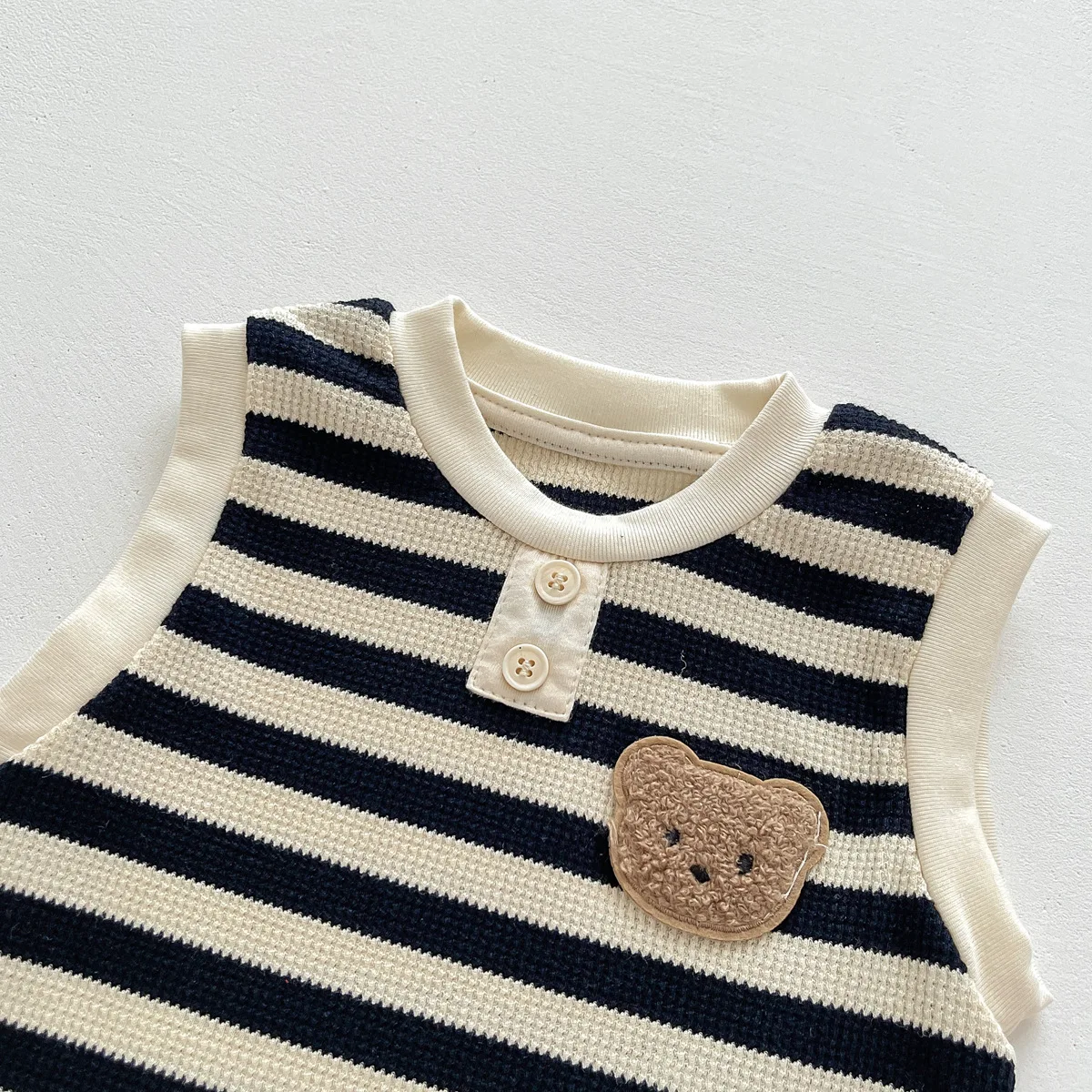 New 2023 Summer Sleeveless Knit Bodysuits Infant Baby Girls Boys One-pieces Kids Newborn Clothes- Ideal for Outdoor Activities