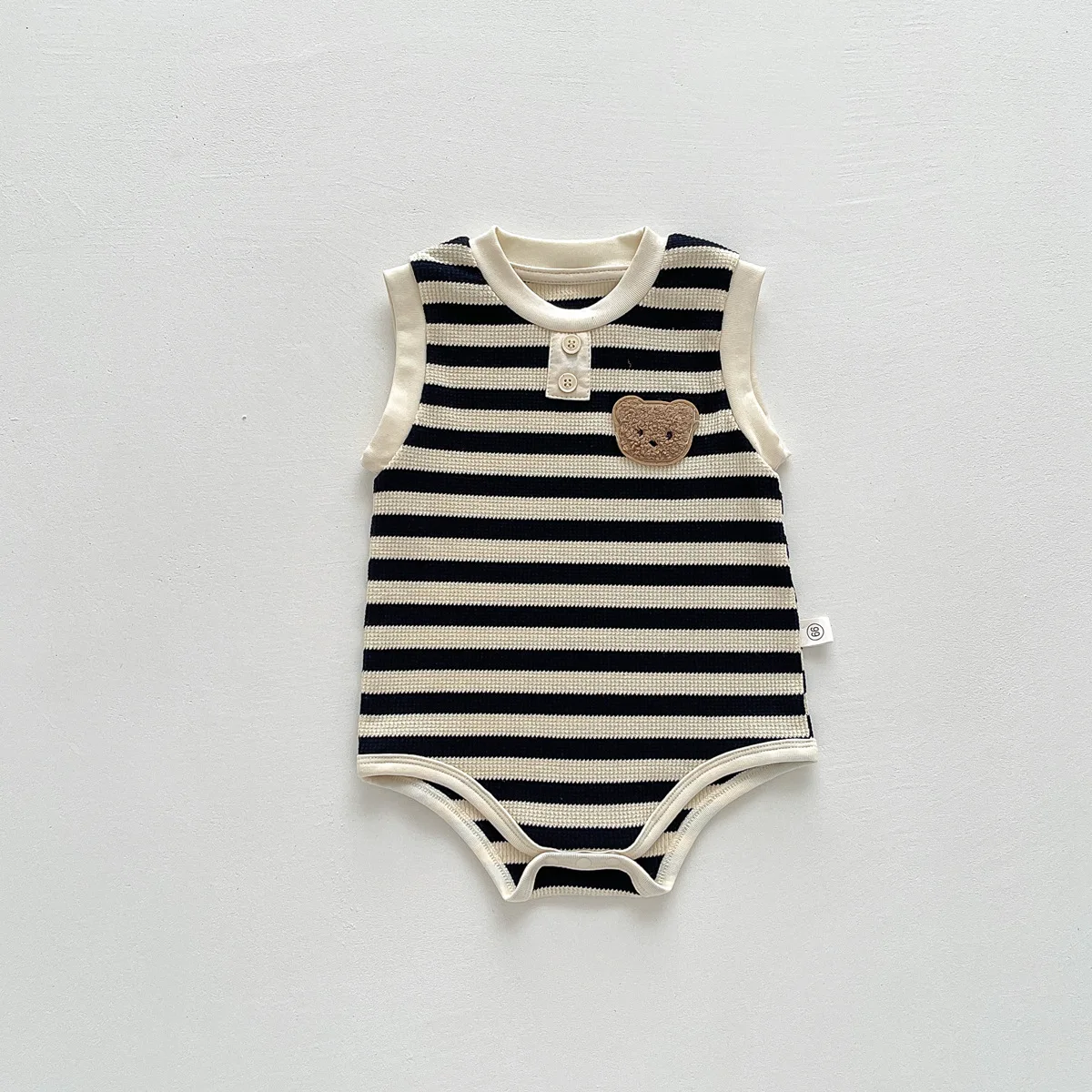 New 2023 Summer Sleeveless Knit Bodysuits Infant Baby Girls Boys One-pieces Kids Newborn Clothes- Ideal for Outdoor Activities