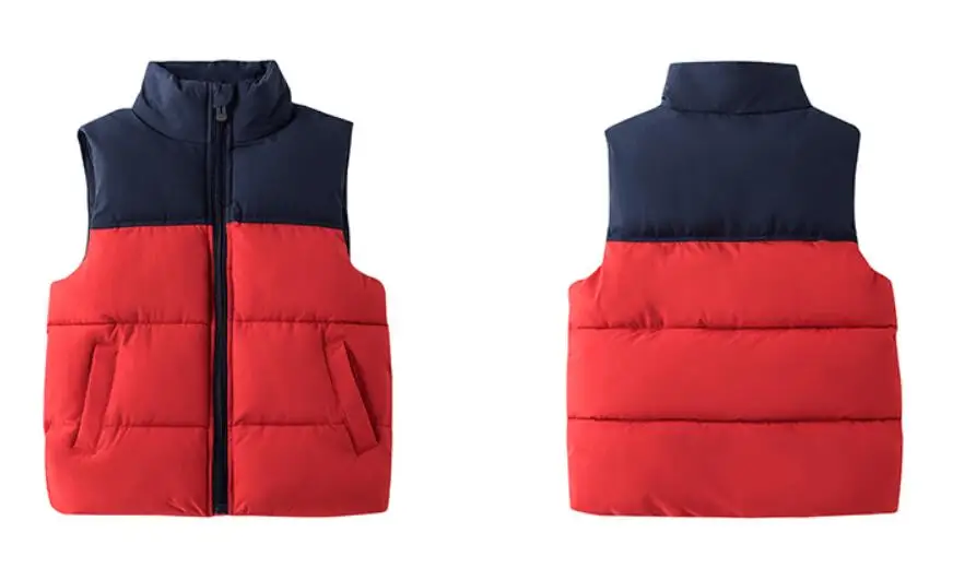 Girls Boys Down Cotton Vests Children's Warm Sleeveless Jacket Kids Waistcoat Outerwear Autumn Winter Boy's Coat