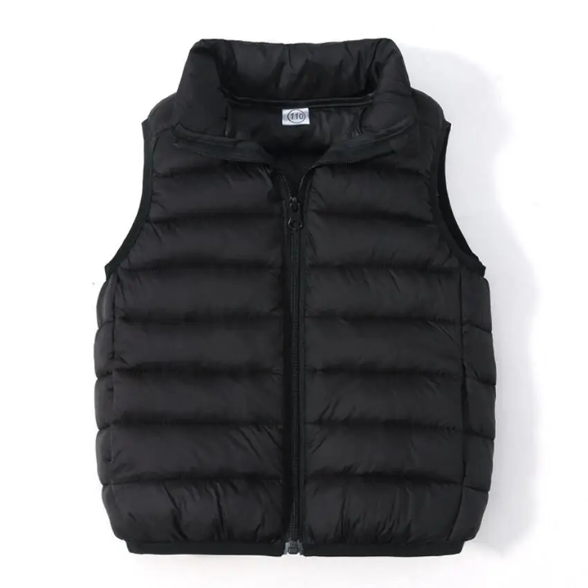 Girls Boys Down Cotton Vests Children's Warm Sleeveless Jacket Kids Waistcoat Outerwear Autumn Winter Boy's Coat