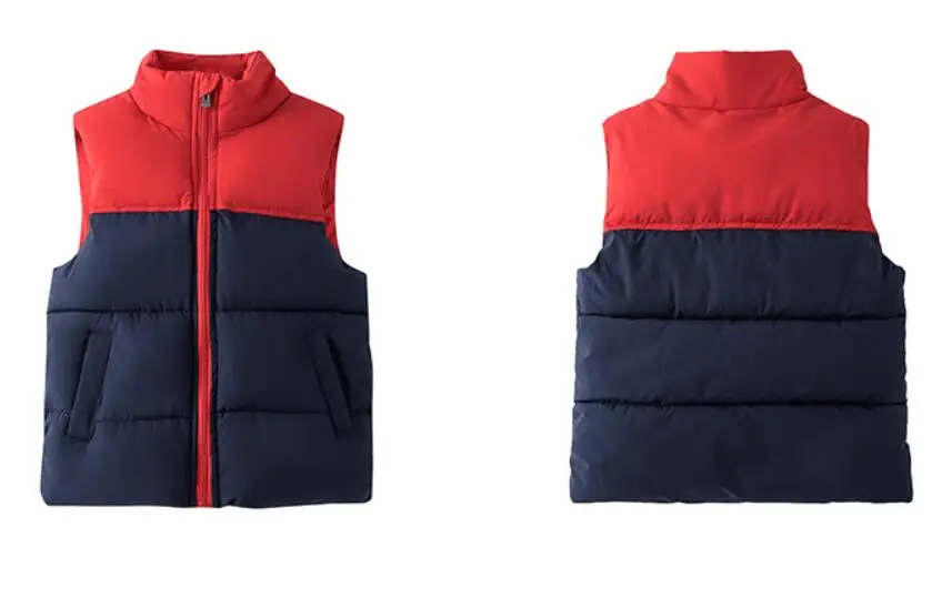 Girls Boys Down Cotton Vests Children's Warm Sleeveless Jacket Kids Waistcoat Outerwear Autumn Winter Boy's Coat