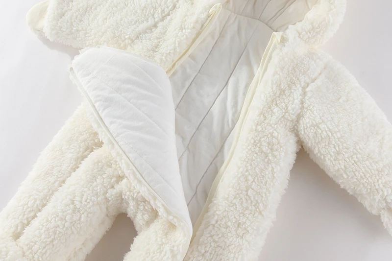 Newborn Baby Winter Jacket Warm Hooded Infant Romper Thicken Soft Cotton Boys Jumpsuit Cartoon Baby Girl Clothes 0 to 12 Months