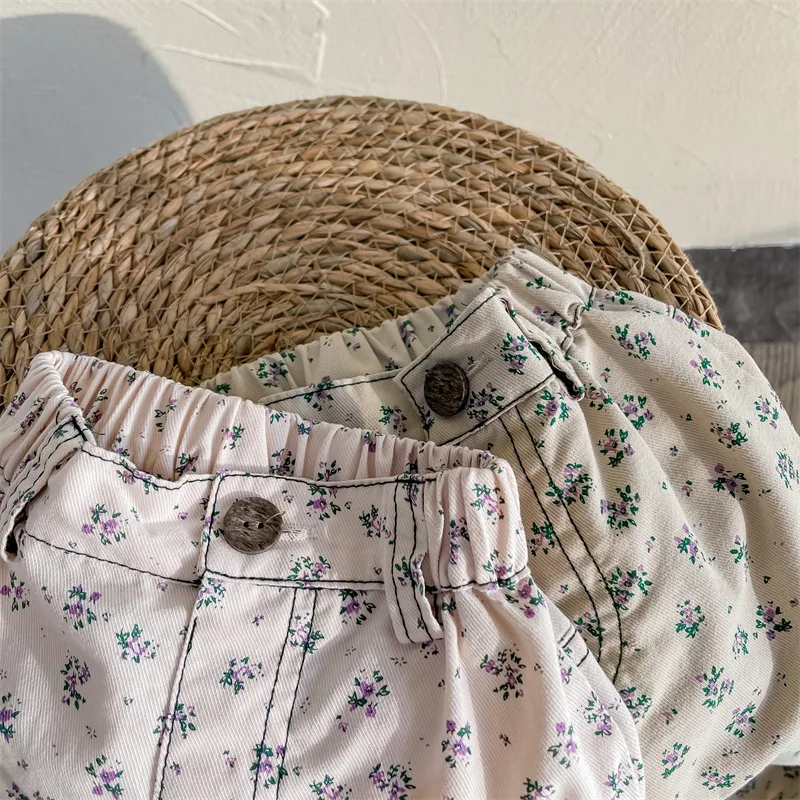 MILANCEL Autumn Kids Pants Floral Girls Trousers Chidren Clothes