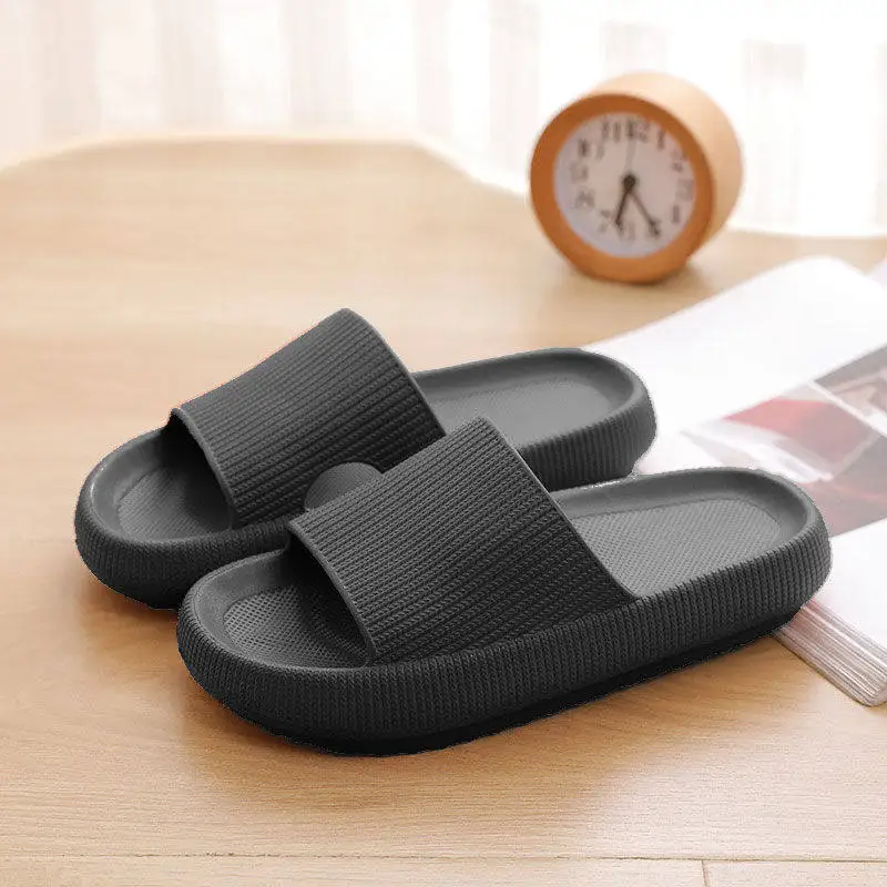 Rimocy VIP Link Thick Platform Slippers Women Men Home Bathroom Soft EVA Sandals Woman 2023 Summer Non-slip Beach Flip Flops