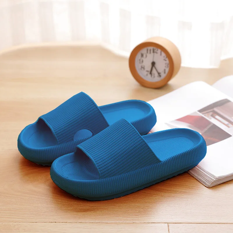 Rimocy VIP Link Thick Platform Slippers Women Men Home Bathroom Soft EVA Sandals Woman 2023 Summer Non-slip Beach Flip Flops