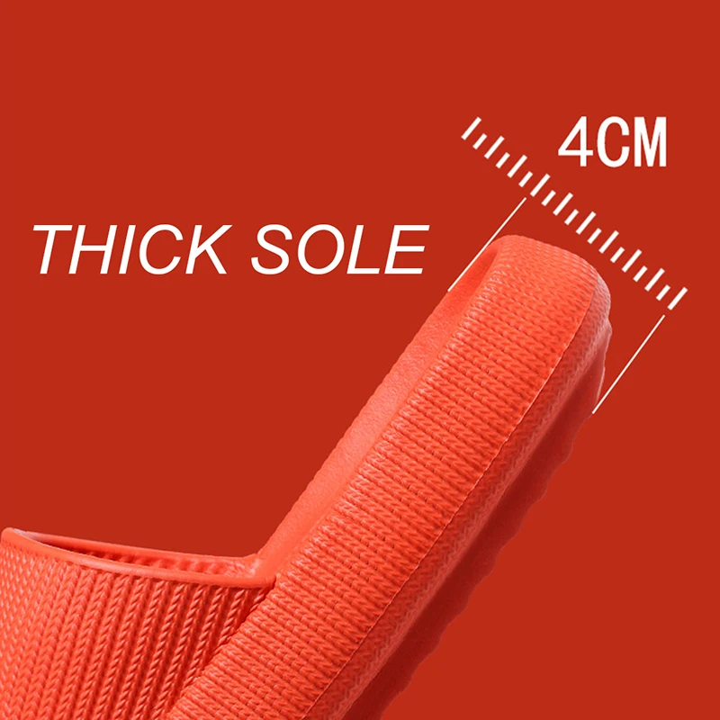 Rimocy VIP Link Thick Platform Slippers Women Men Home Bathroom Soft EVA Sandals Woman 2023 Summer Non-slip Beach Flip Flops