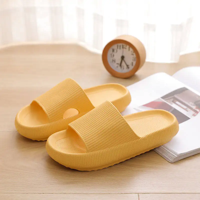 Rimocy VIP Link Thick Platform Slippers Women Men Home Bathroom Soft EVA Sandals Woman 2023 Summer Non-slip Beach Flip Flops