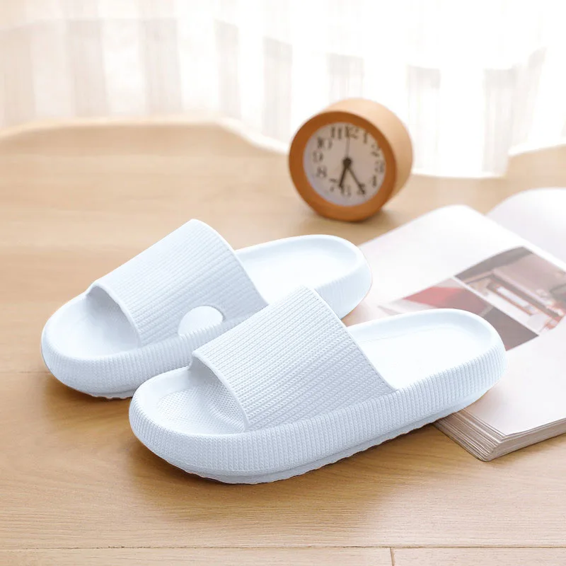 Rimocy VIP Link Thick Platform Slippers Women Men Home Bathroom Soft EVA Sandals Woman 2023 Summer Non-slip Beach Flip Flops