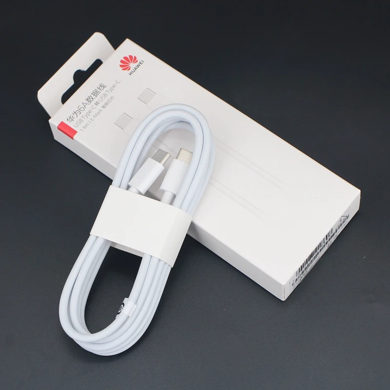 Original 1.8m 1m Huawei Matebook USB Type-C to Type-C High-Speed Data Cable 6A Cable for Huawei Phone P50 P60 P70 ProMate40 Pro