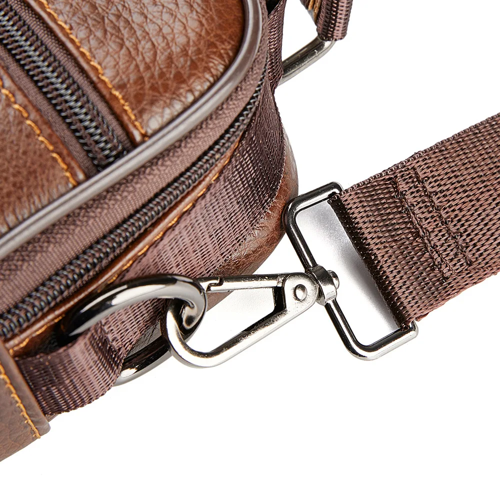 Men's Natural Leather Handbag For Tablet Male  Genuine Leather Shoulder Bag Small Men Travel Messenger Crossbody Bags Tote